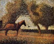 Georges Seurat The Harness Carriage Spain oil painting artist